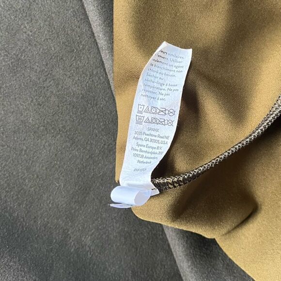 SPANX Faux Suede Column Dress In Utility Green Large - Picture 8 of 9